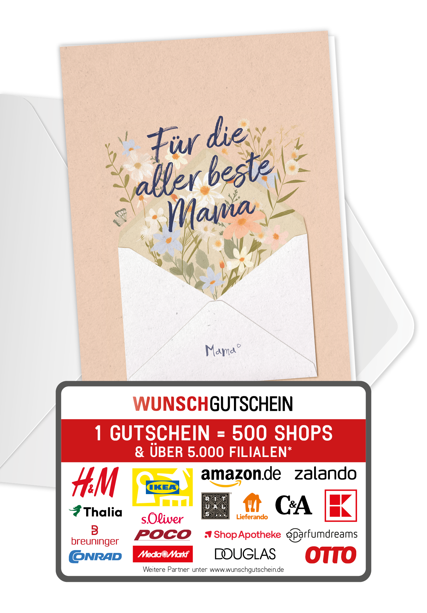 Aller beste Mama - Brief Blumen