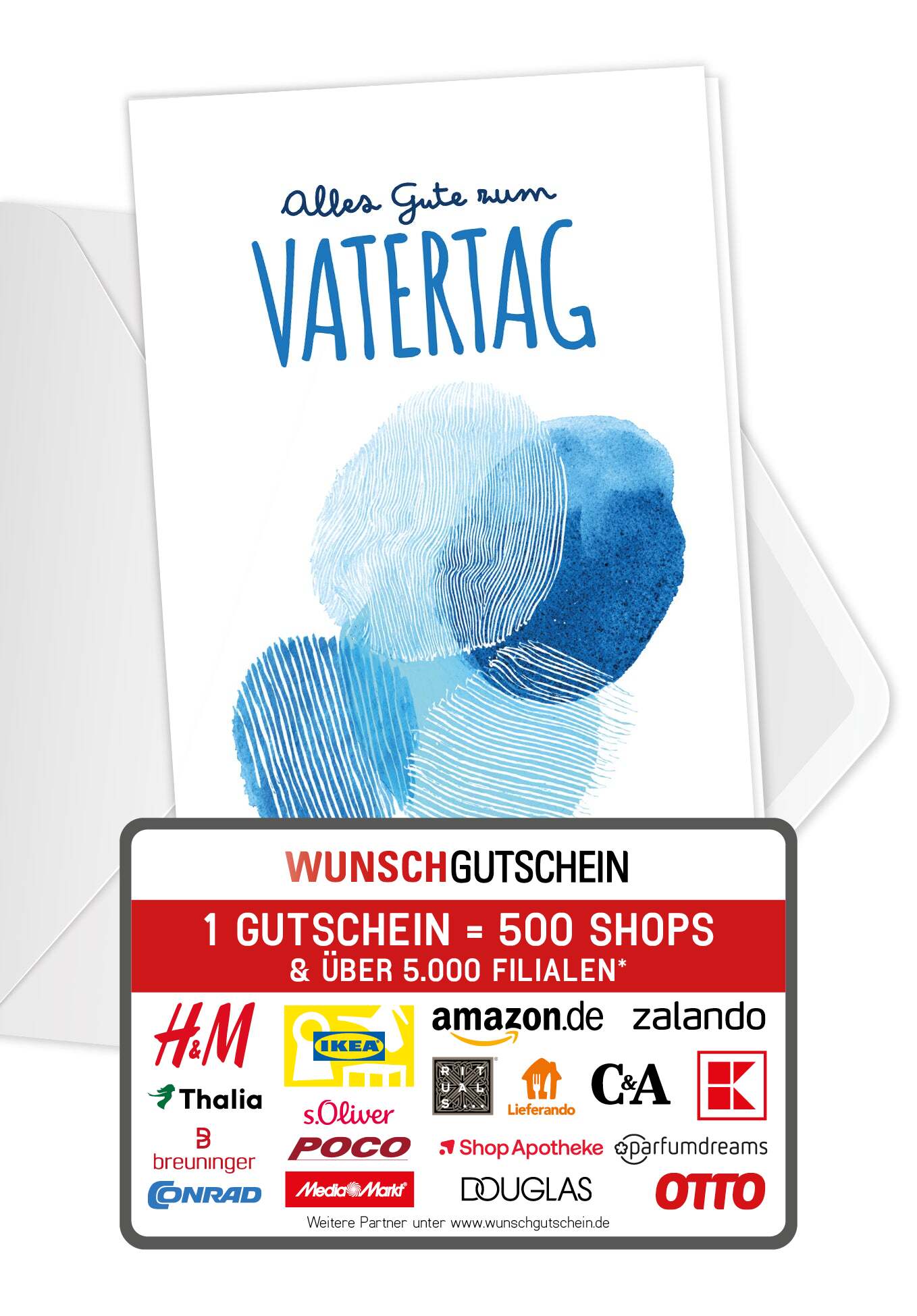 Alles Gute zum Vatertag - Blaue Formen