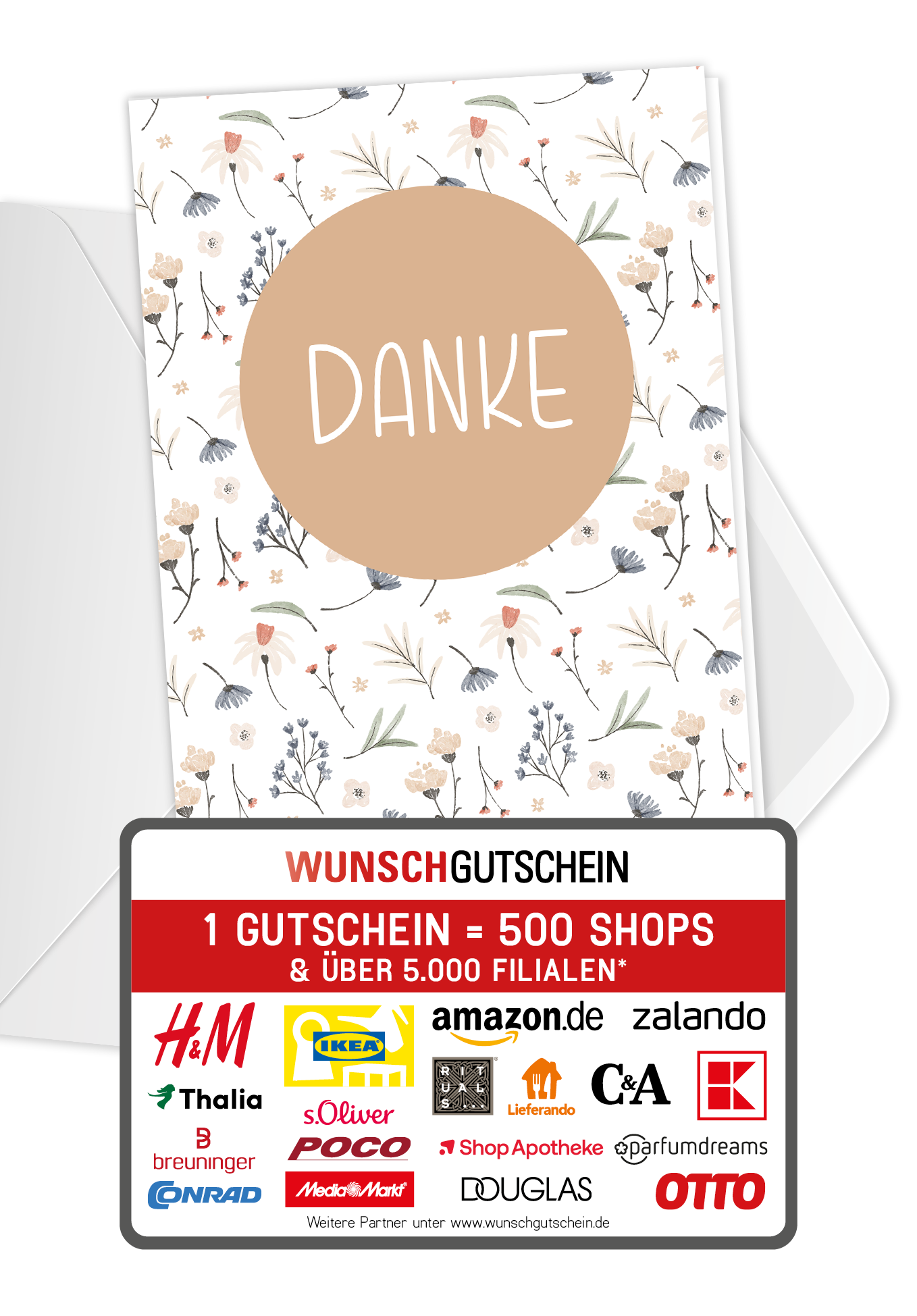 Danke - Blumen Weiß