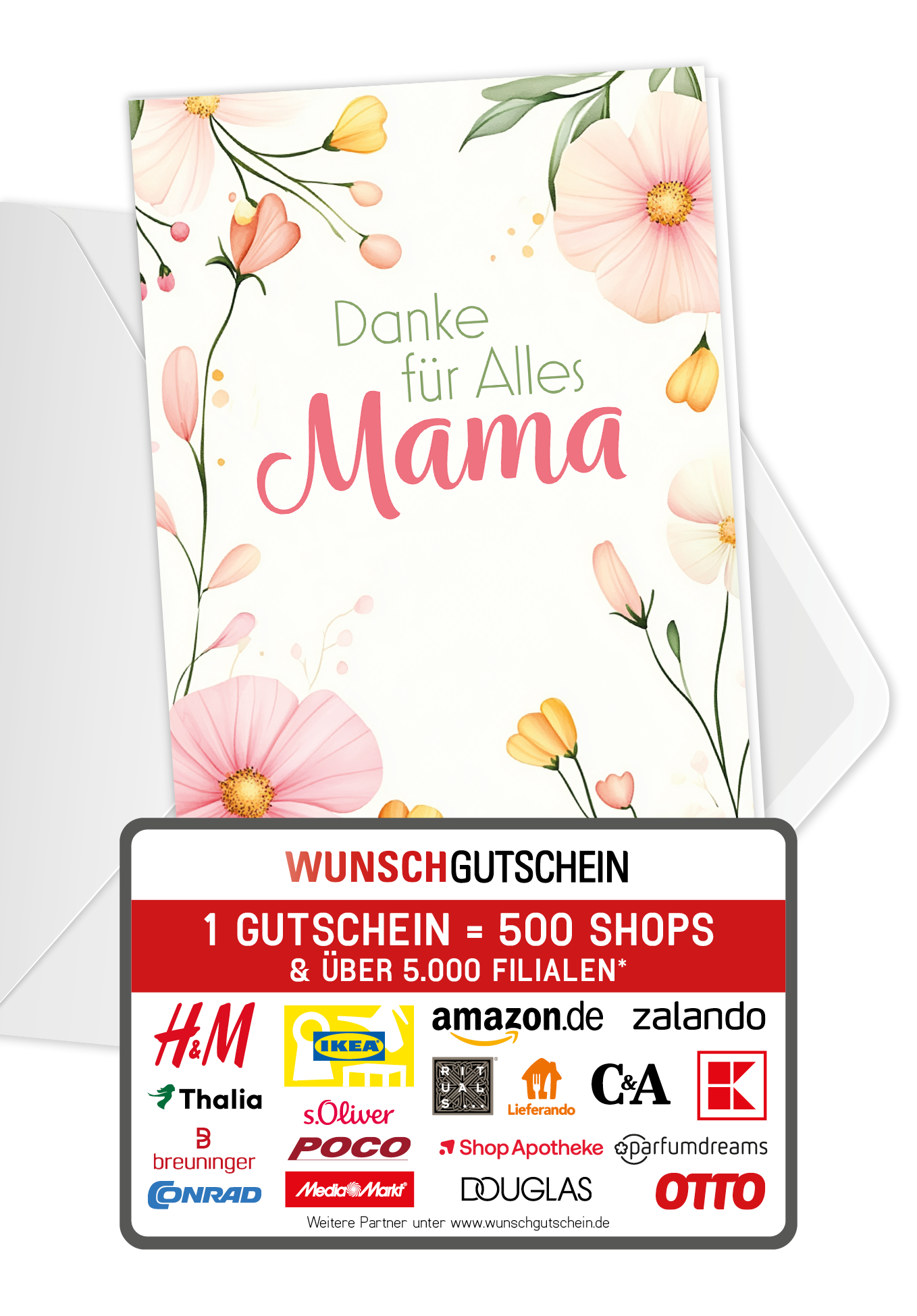 Danke für Alles Mama - Blumenrahmen