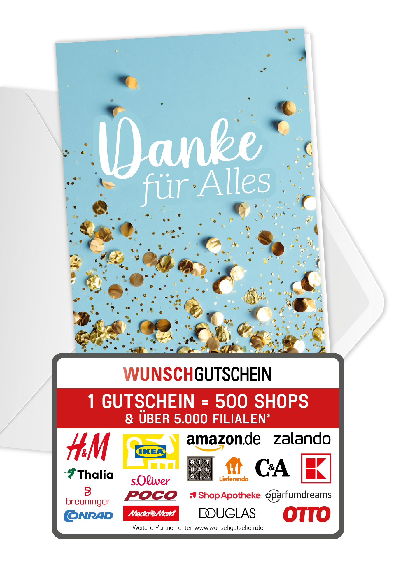 Danke für Alles - Konfetti Blau
