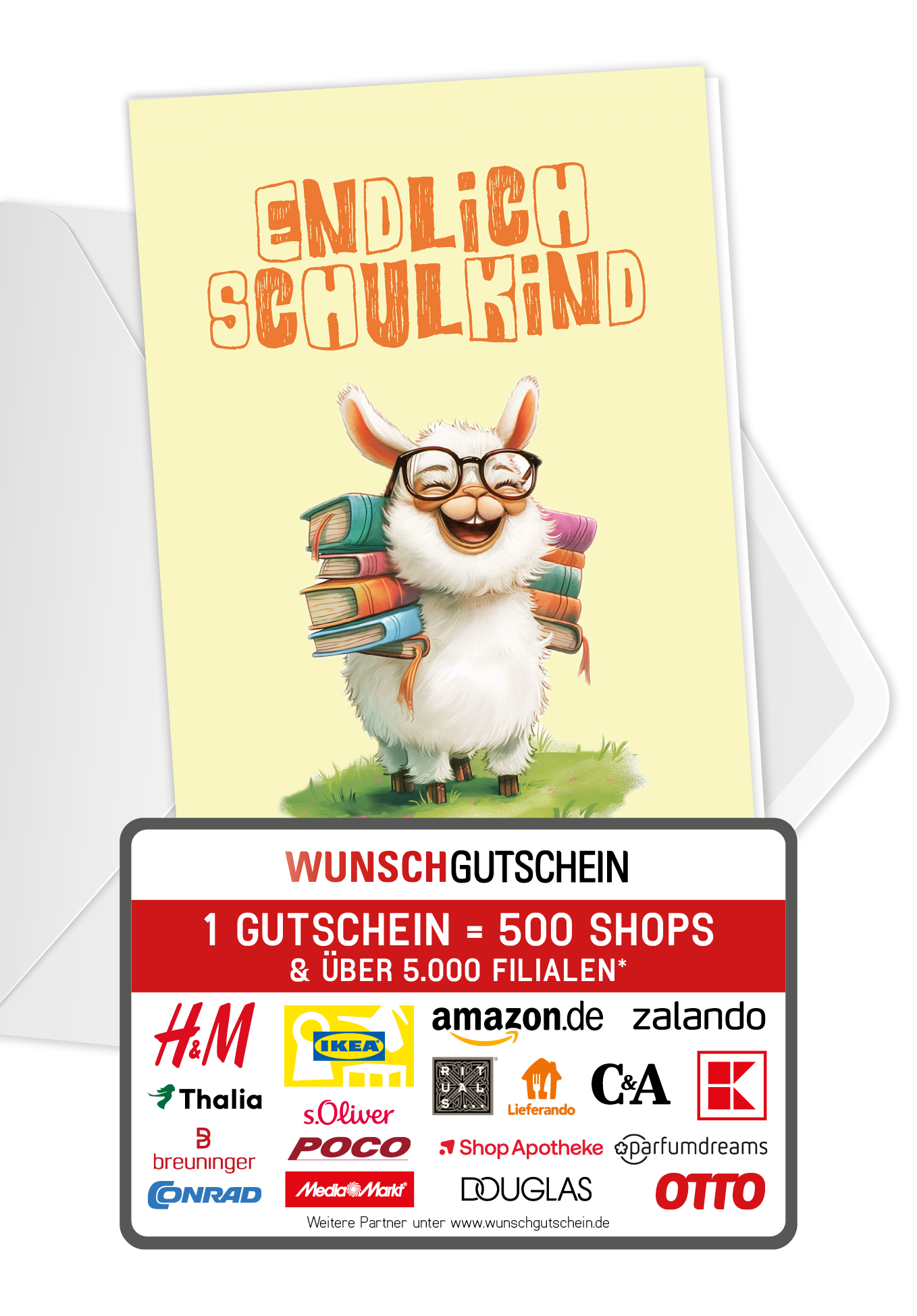 Endlich Schulkind - Lama