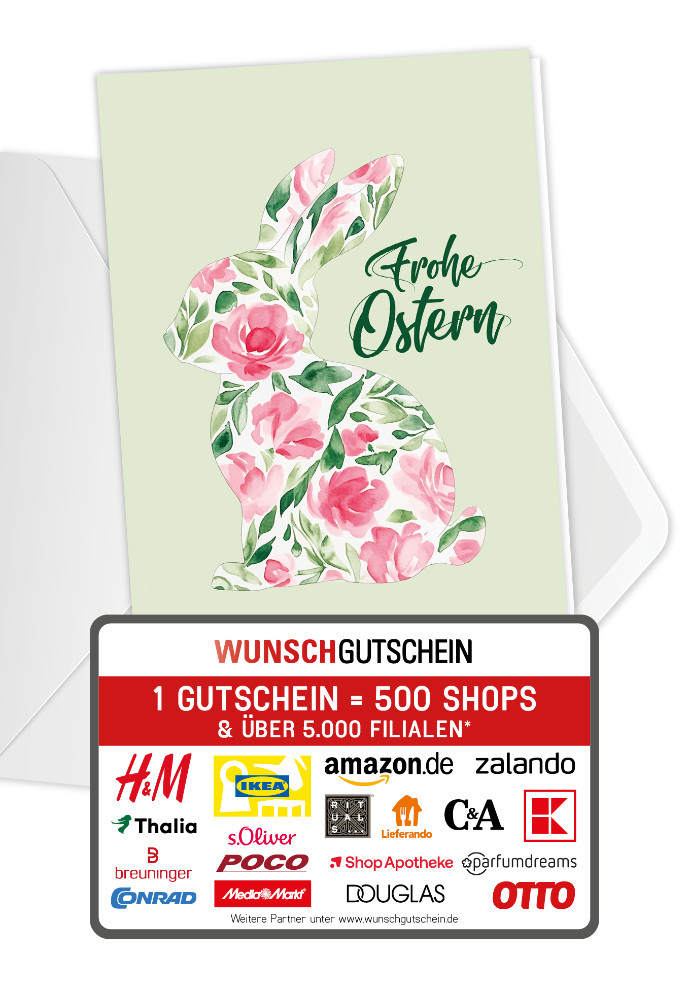 Frohe Ostern - Blumenhase