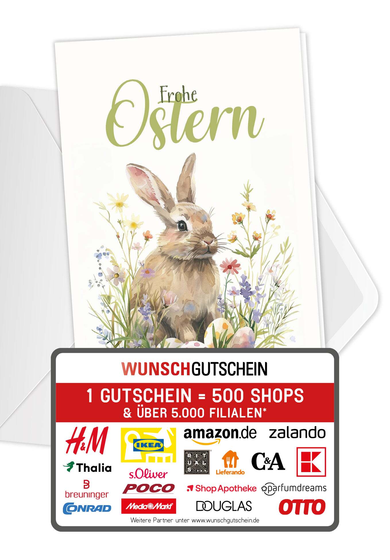 Frohe Ostern - Hase im Grass