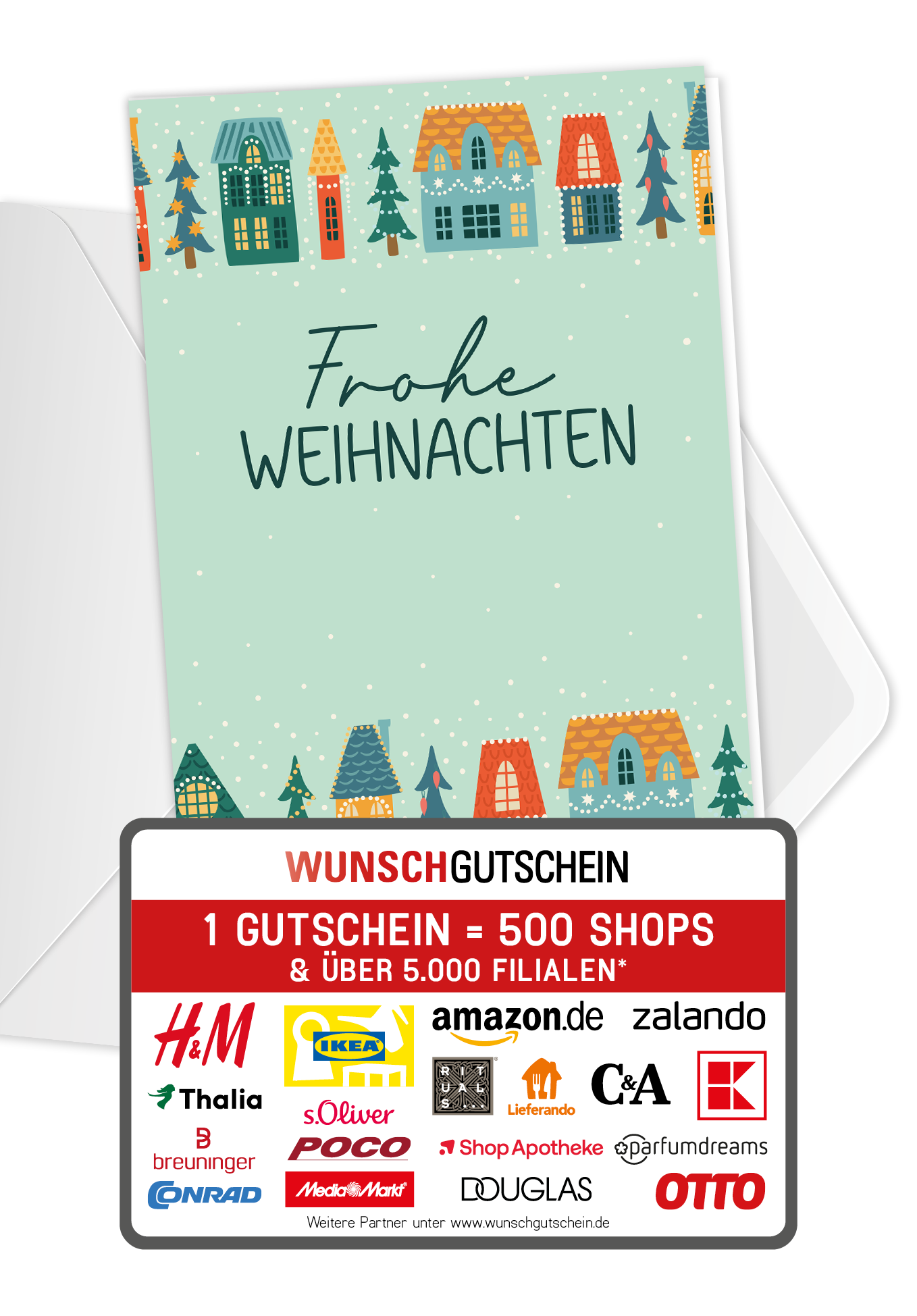 Frohe Weihnachten - Häuser