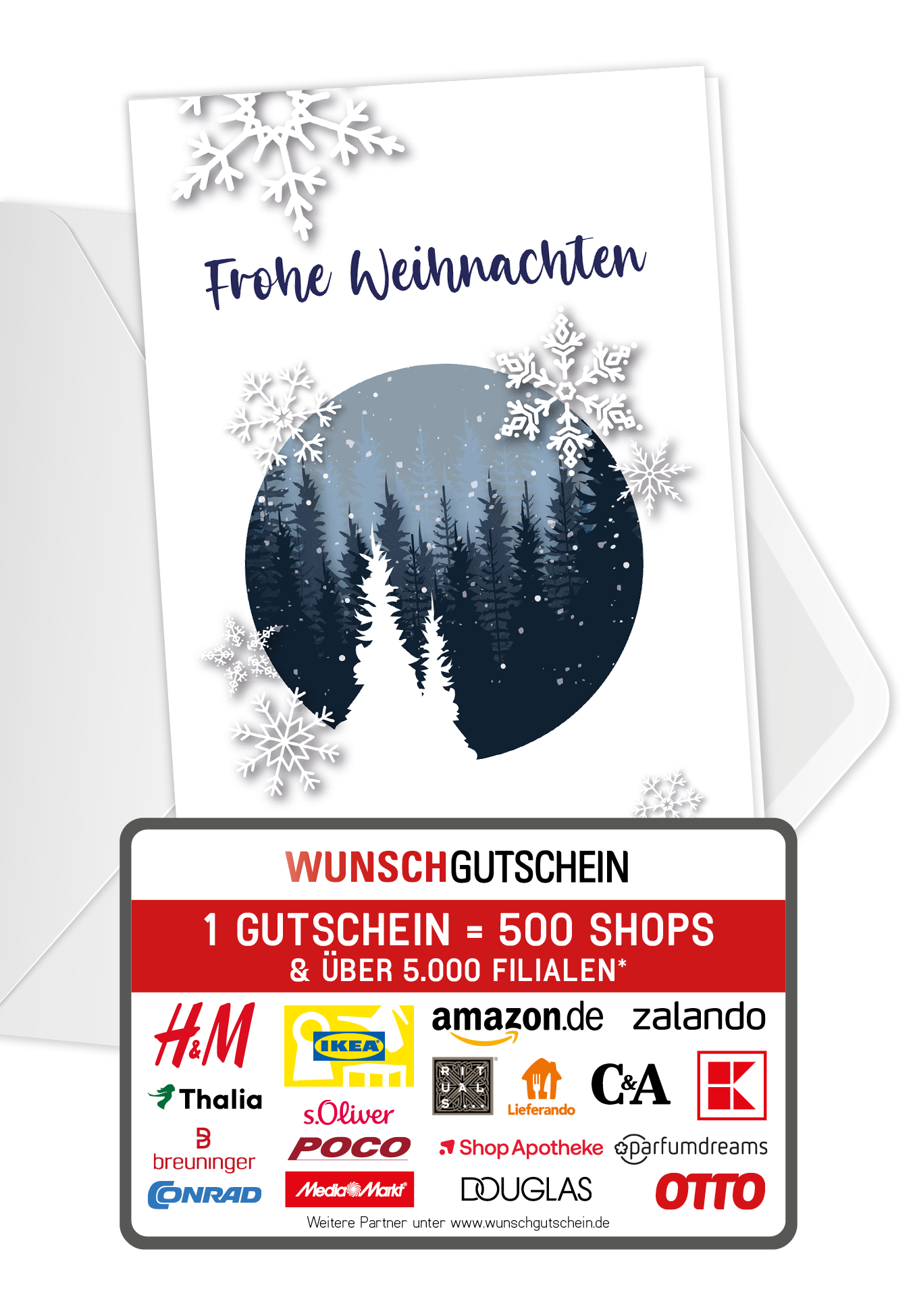 Frohe Weihnachten - Schneekugel