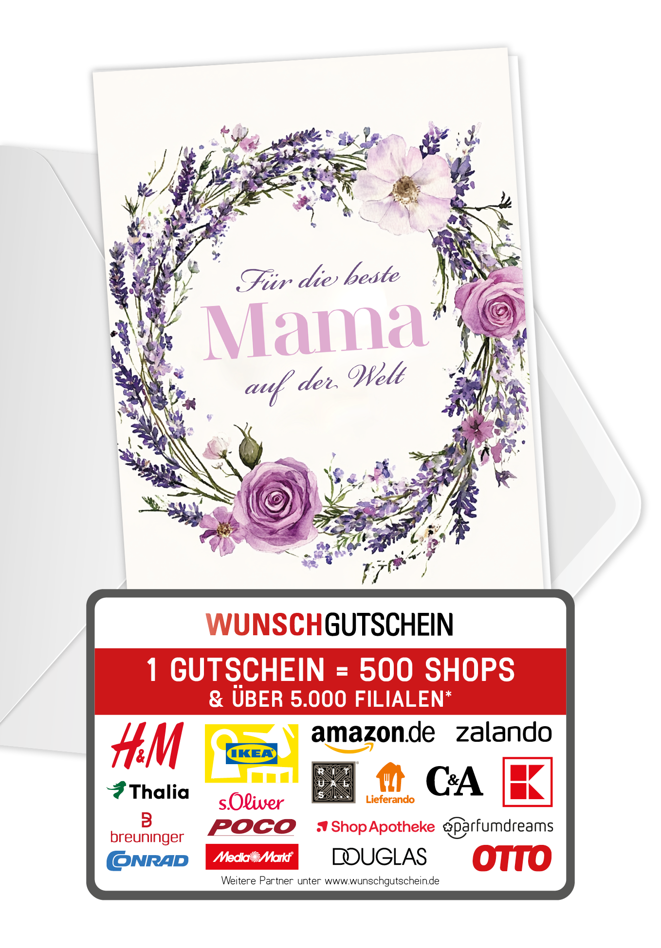 Für die beste Mama - Blumenkranz Lila