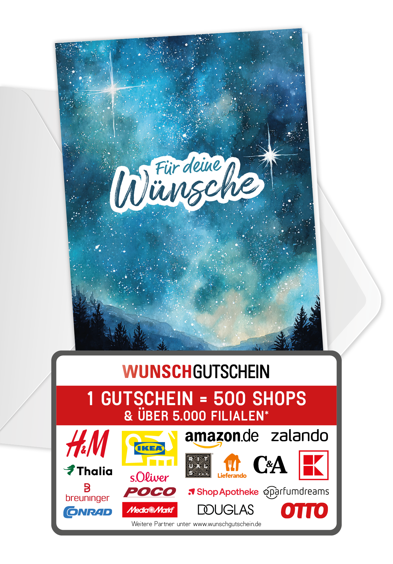 Für deine Wünsche - Nachthimmel Blau