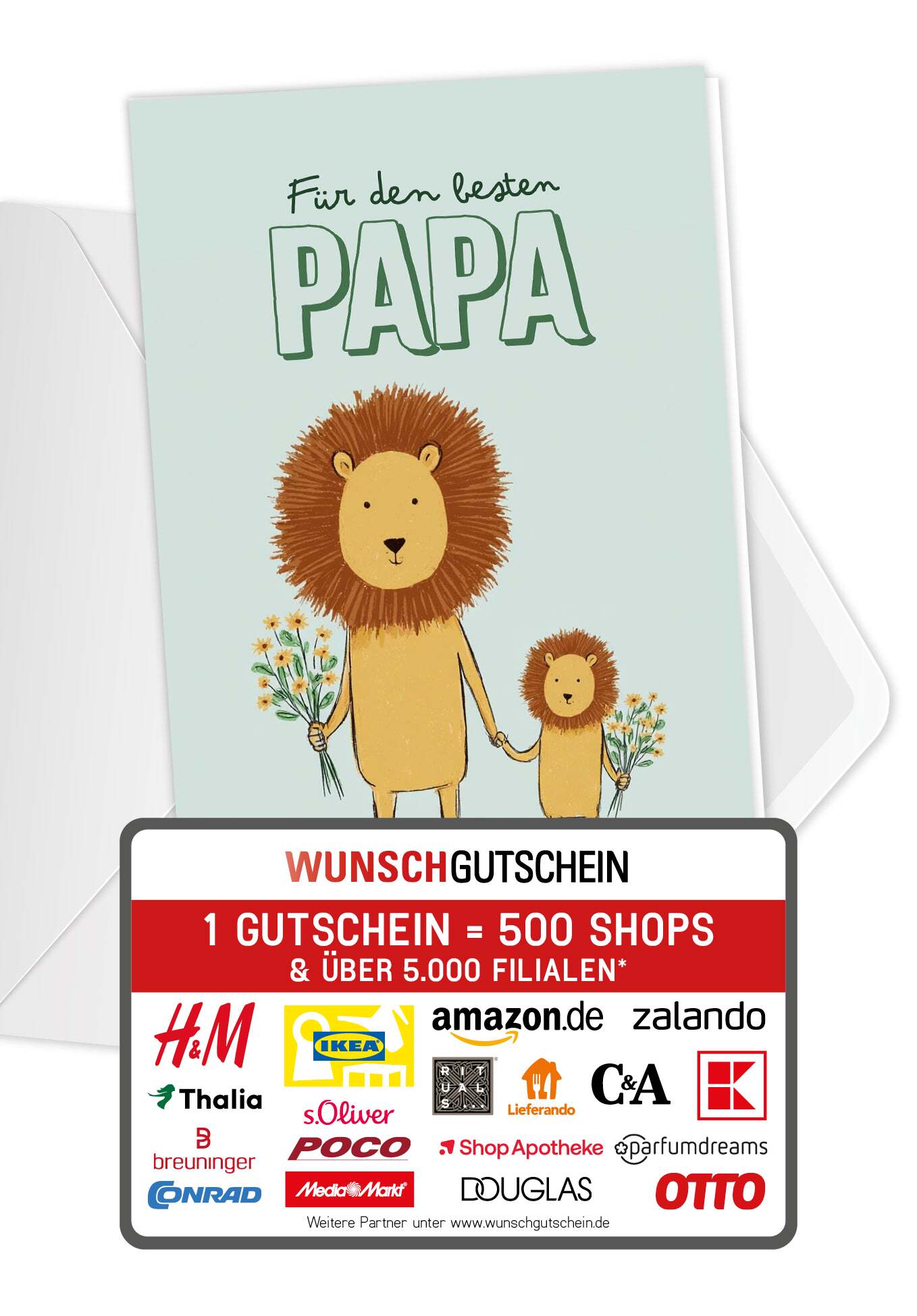 Für den besten Papa - Löwen Grün