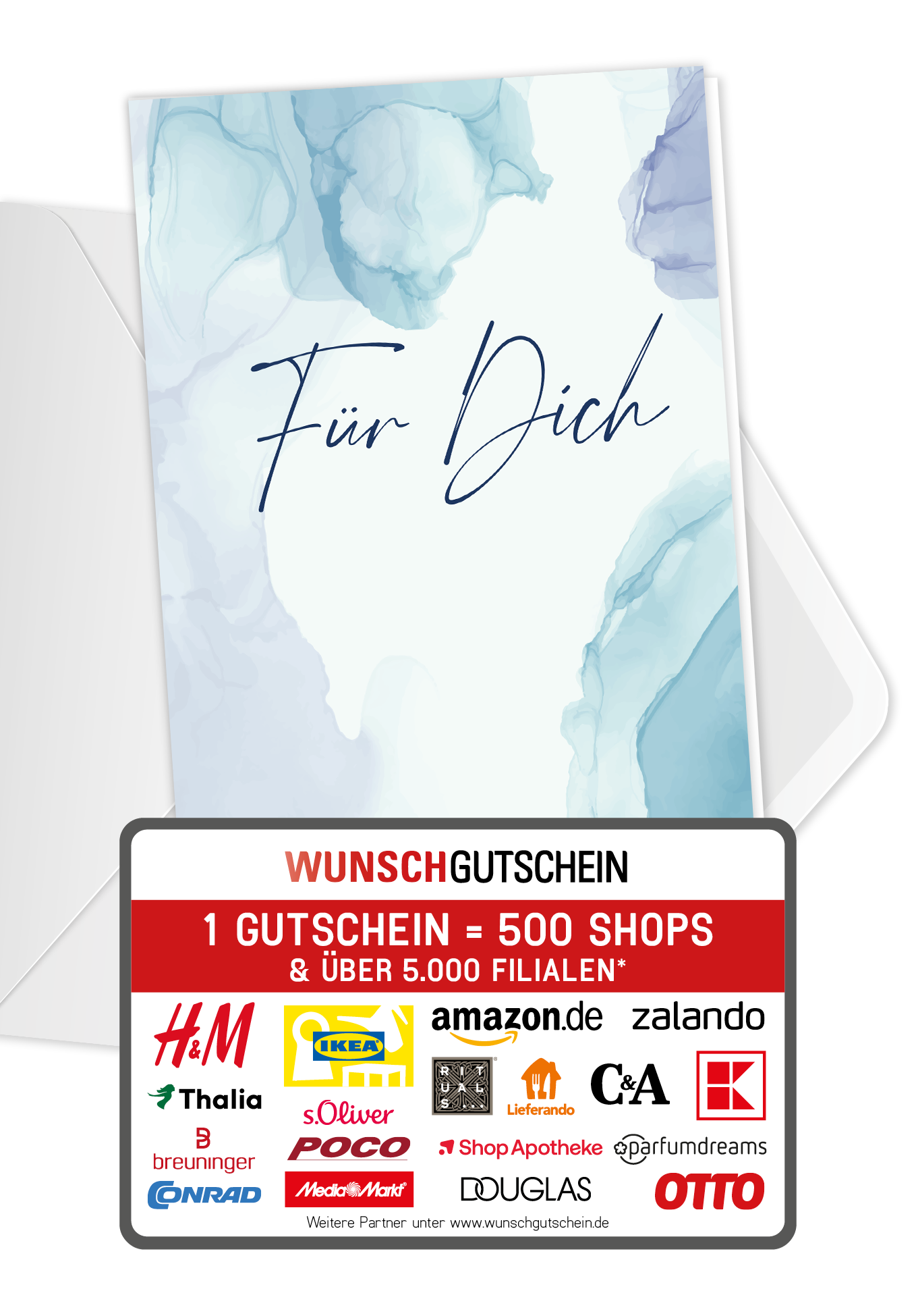 Für Dich - Aquarell Blau