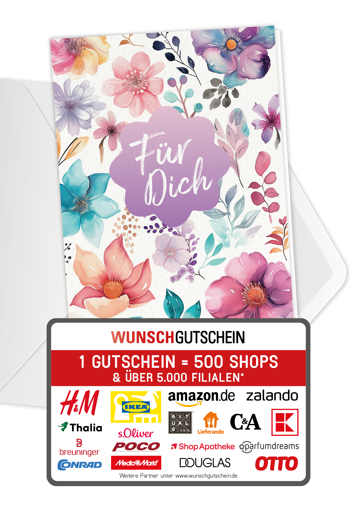 Für Dich - Blumen Aquarell