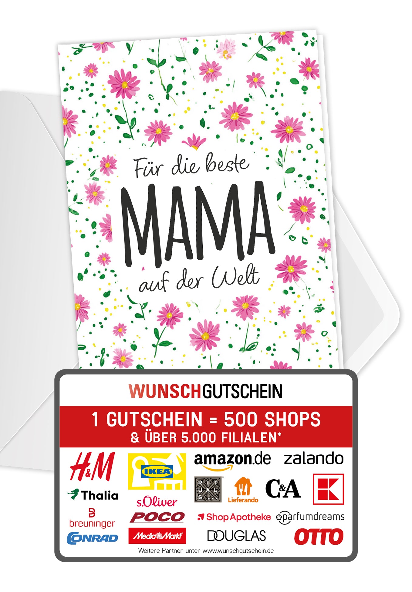 Für die beste Mama auf der Welt - Blumenmuster