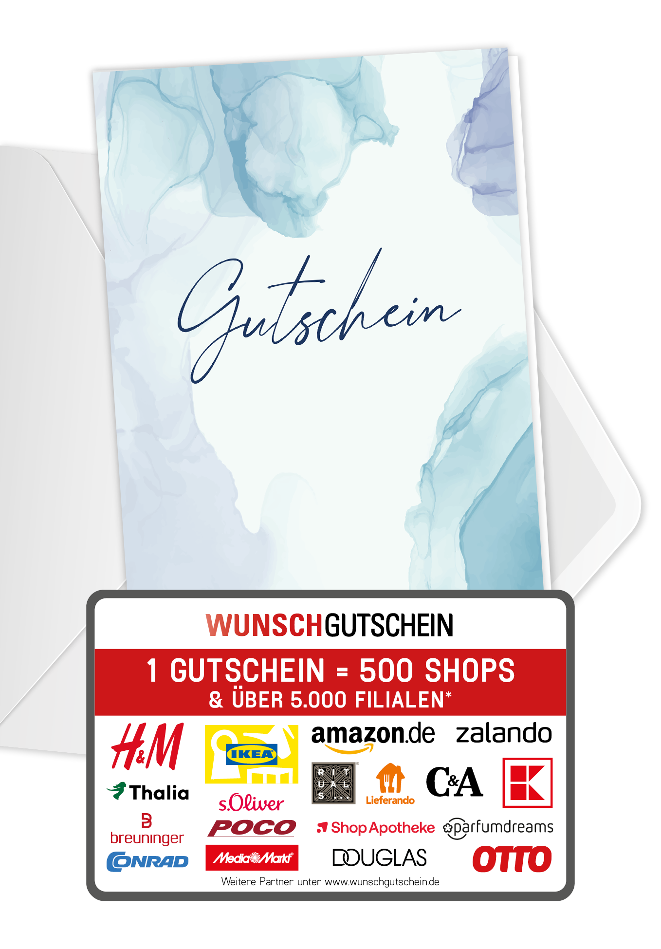 Gutschein - Aquarell blau