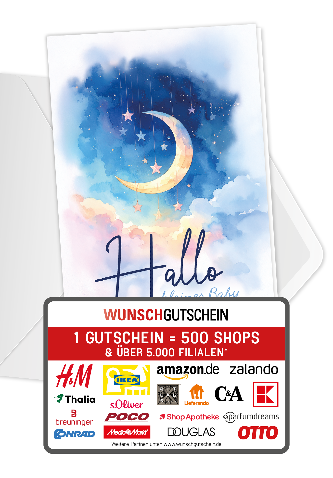 Hallo kleines Baby - Mond Sterne