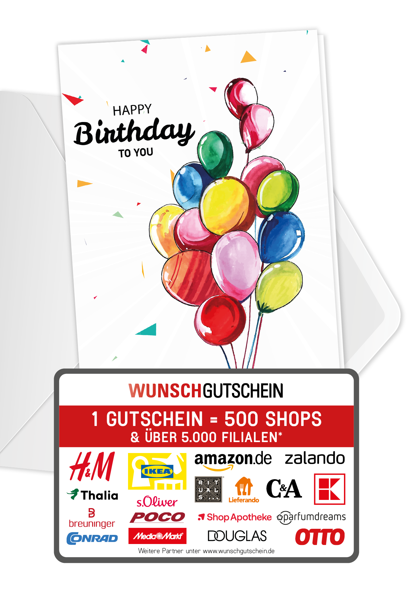 Happy Birthday - Bunte Ballons