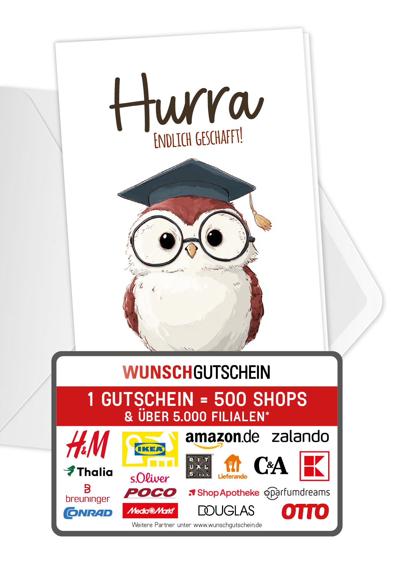 Hurra endlich geschafft - Eule
