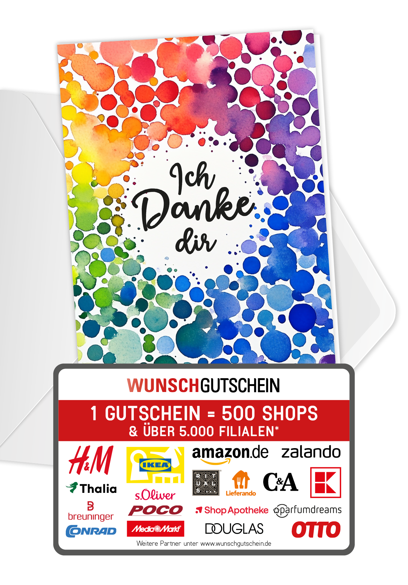 Ich danke dir - Punkte Bunt