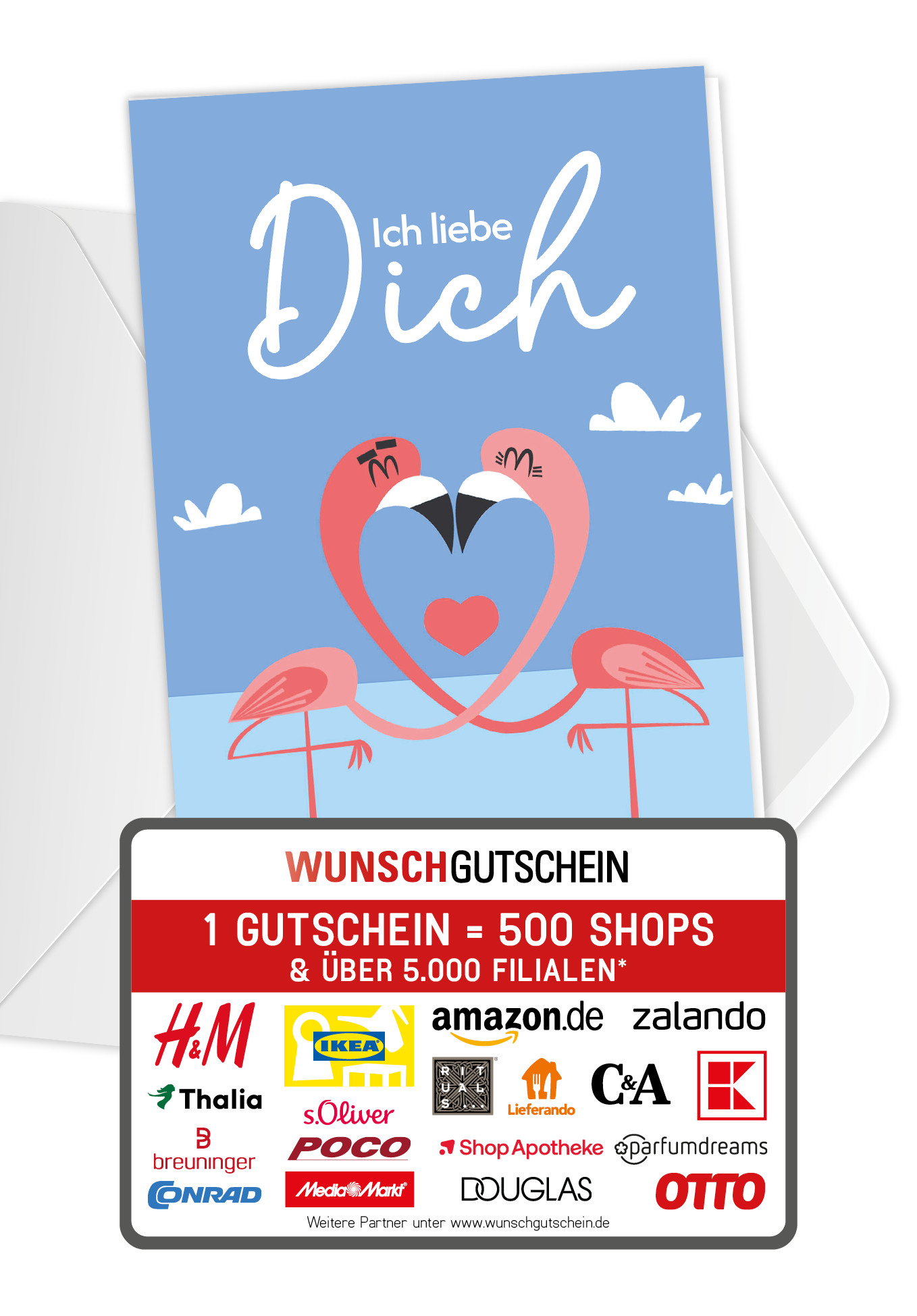 Ich liebe Dich - Flamingos
