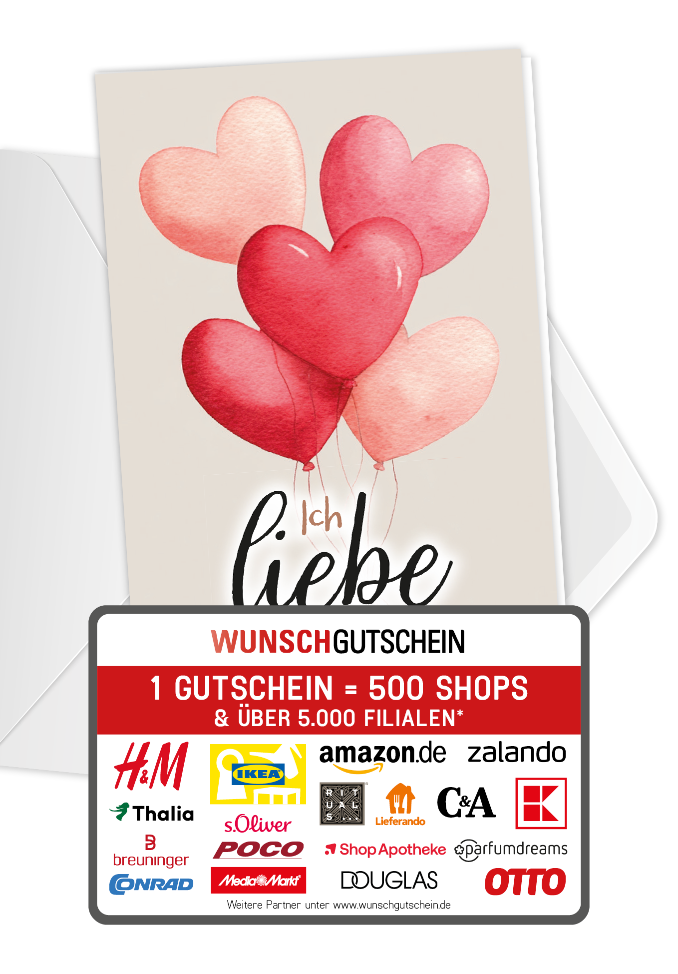 Ich liebe dich - Herzballons