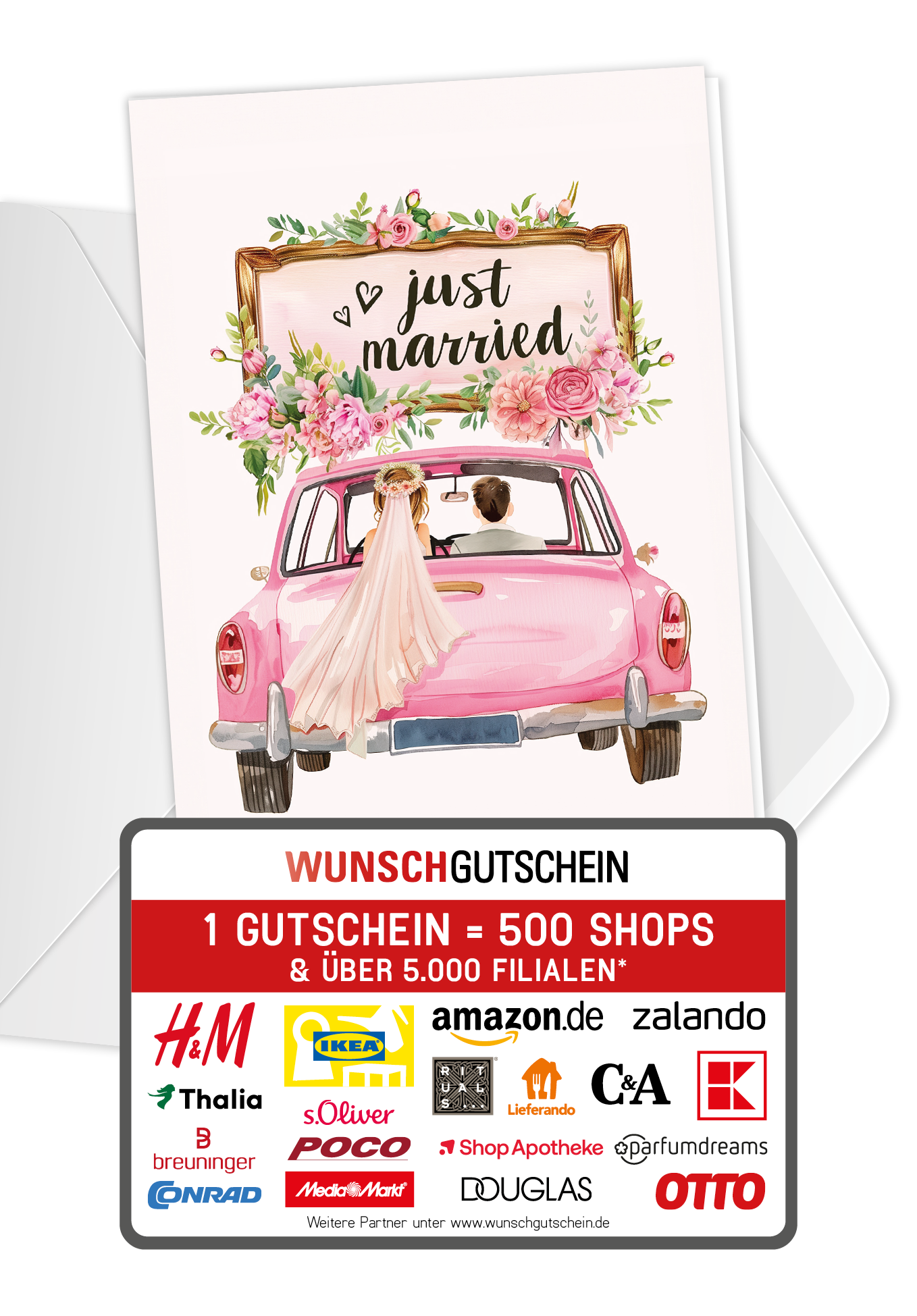 Just Married - Auto Rosa