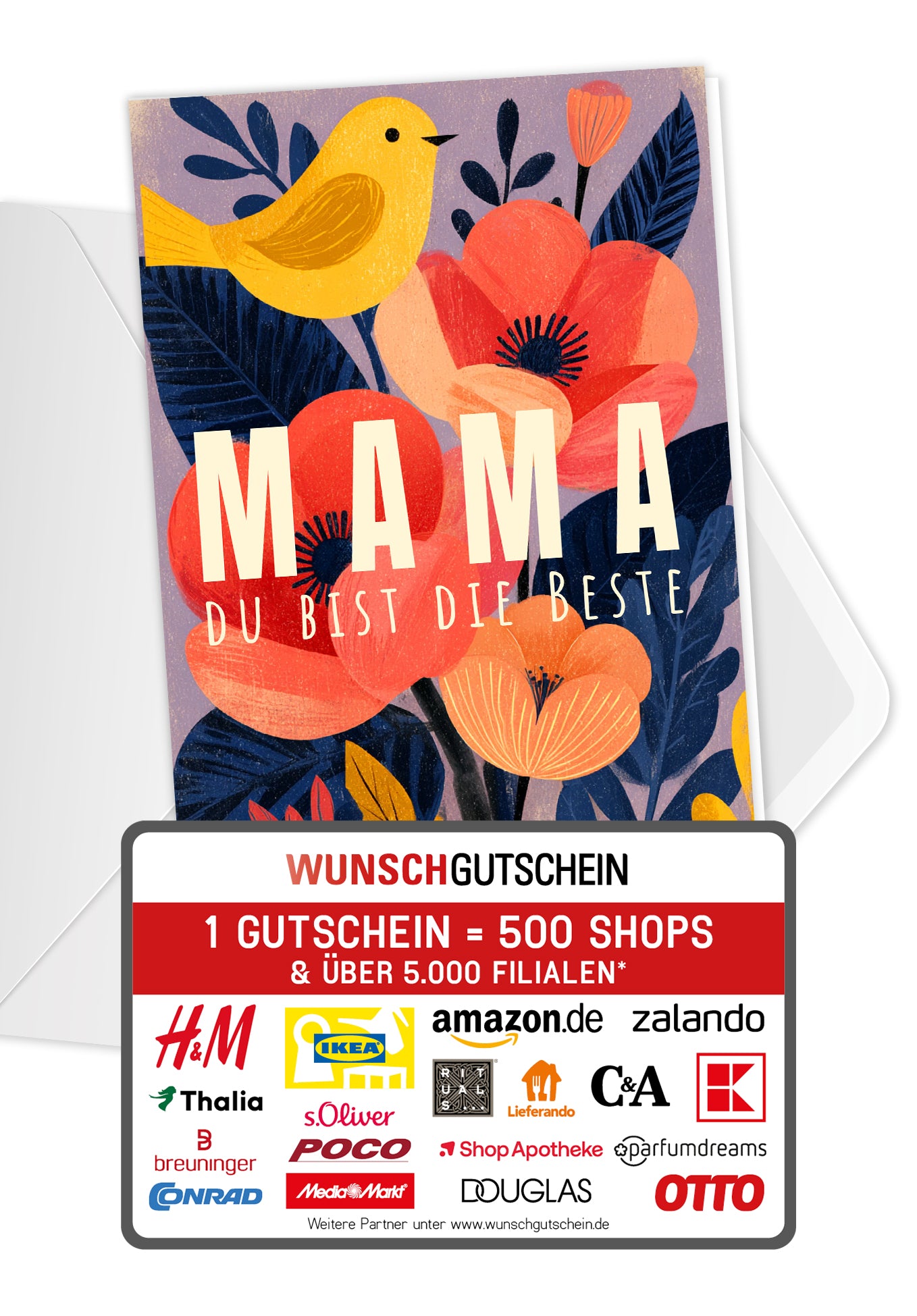 Mama du bist die Beste - Mohnblumen