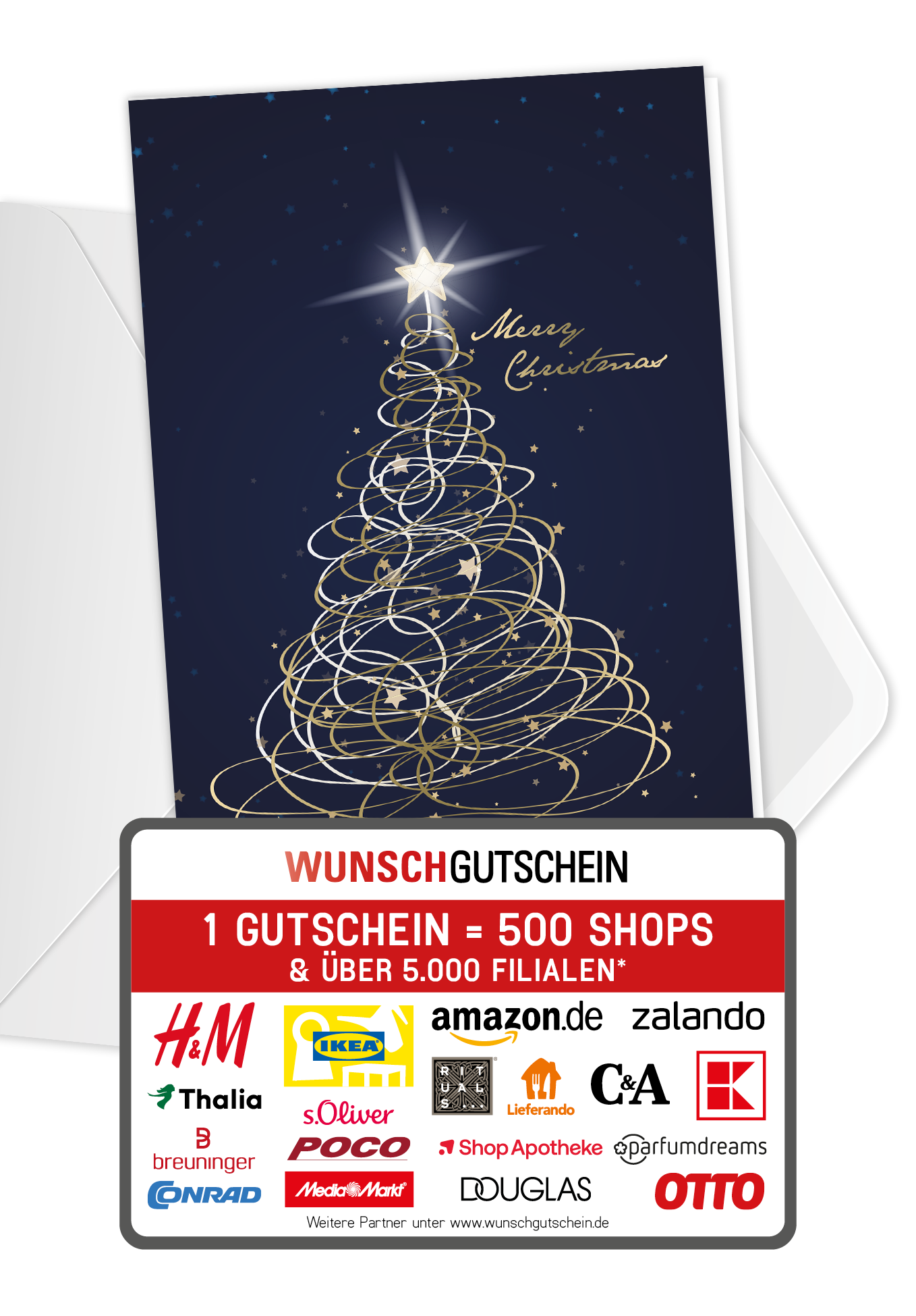 Merry Christmas - Tannenbaum Blau