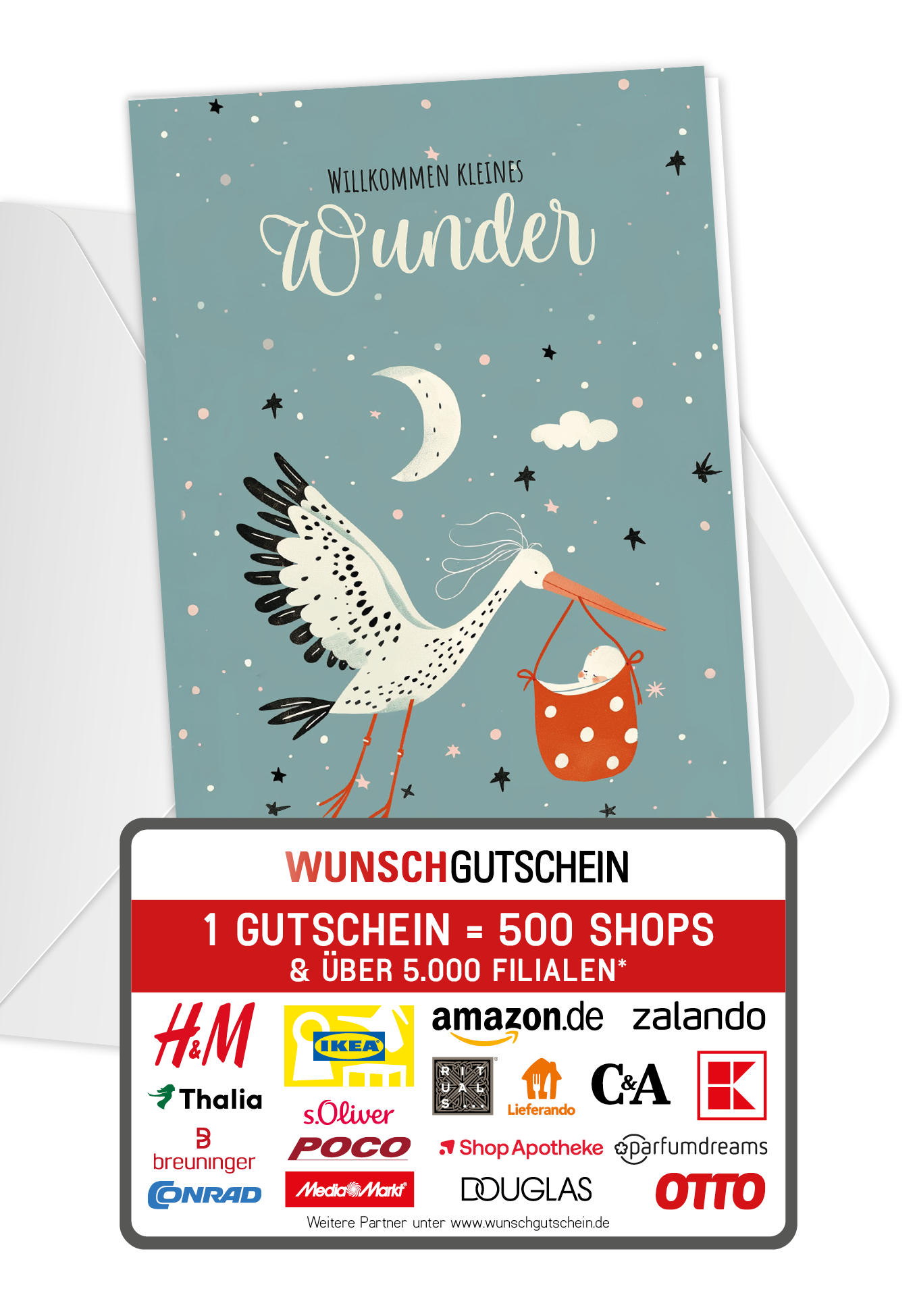 Willkommen kleines Wunder - Storch