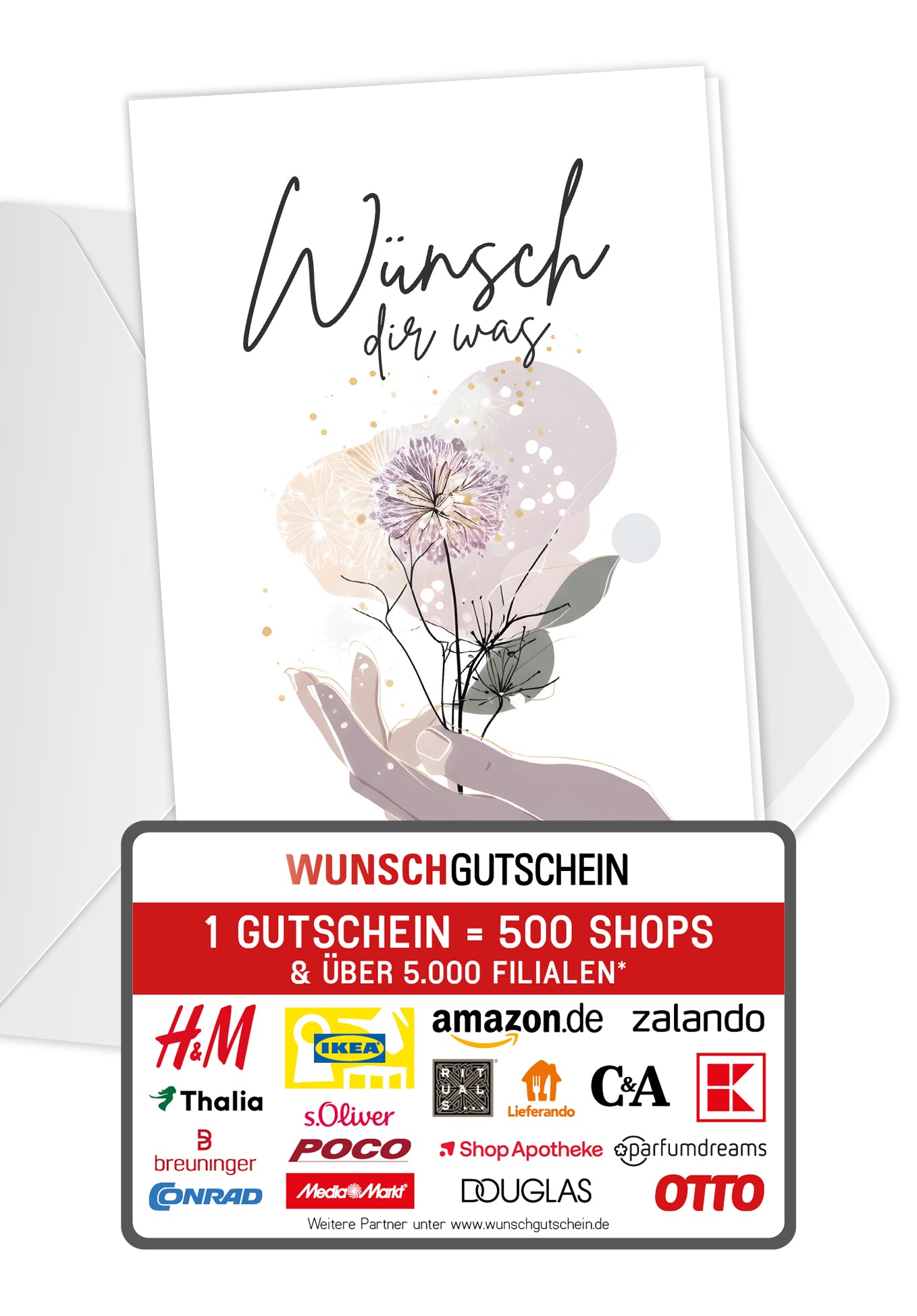 Wünsch dir was - Blume und Hand