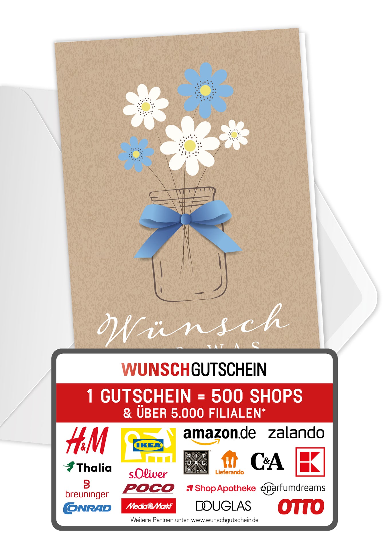 Wünsch dir was - Blumen Kraftpapier