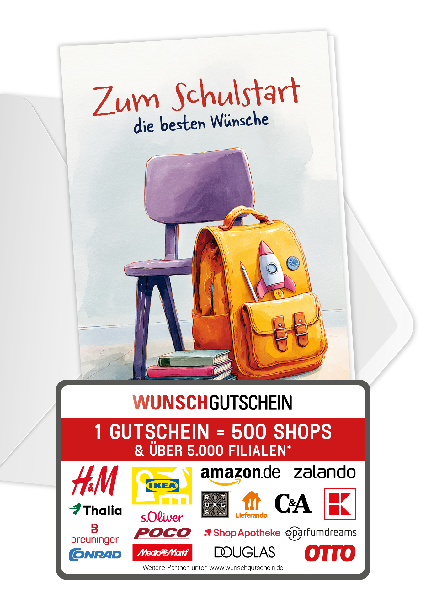 Zum Schulstart - Stuhl und Rucksack