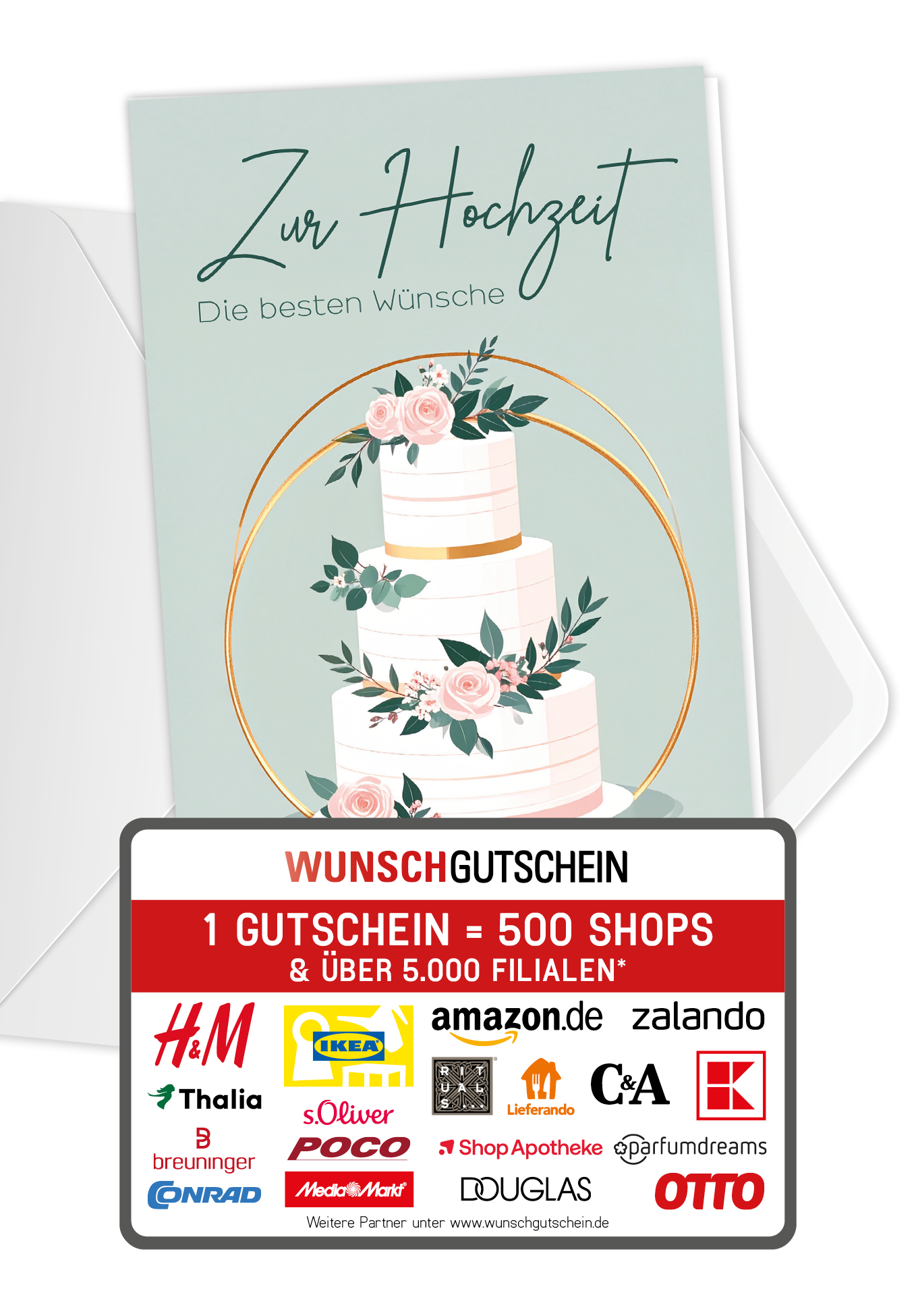 Zur Hochzeit die besten Wünsch - Torte Rosen
