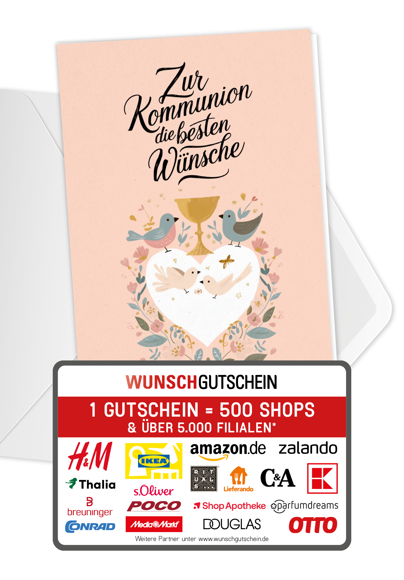 Zur Kommunion - Herz Vögel