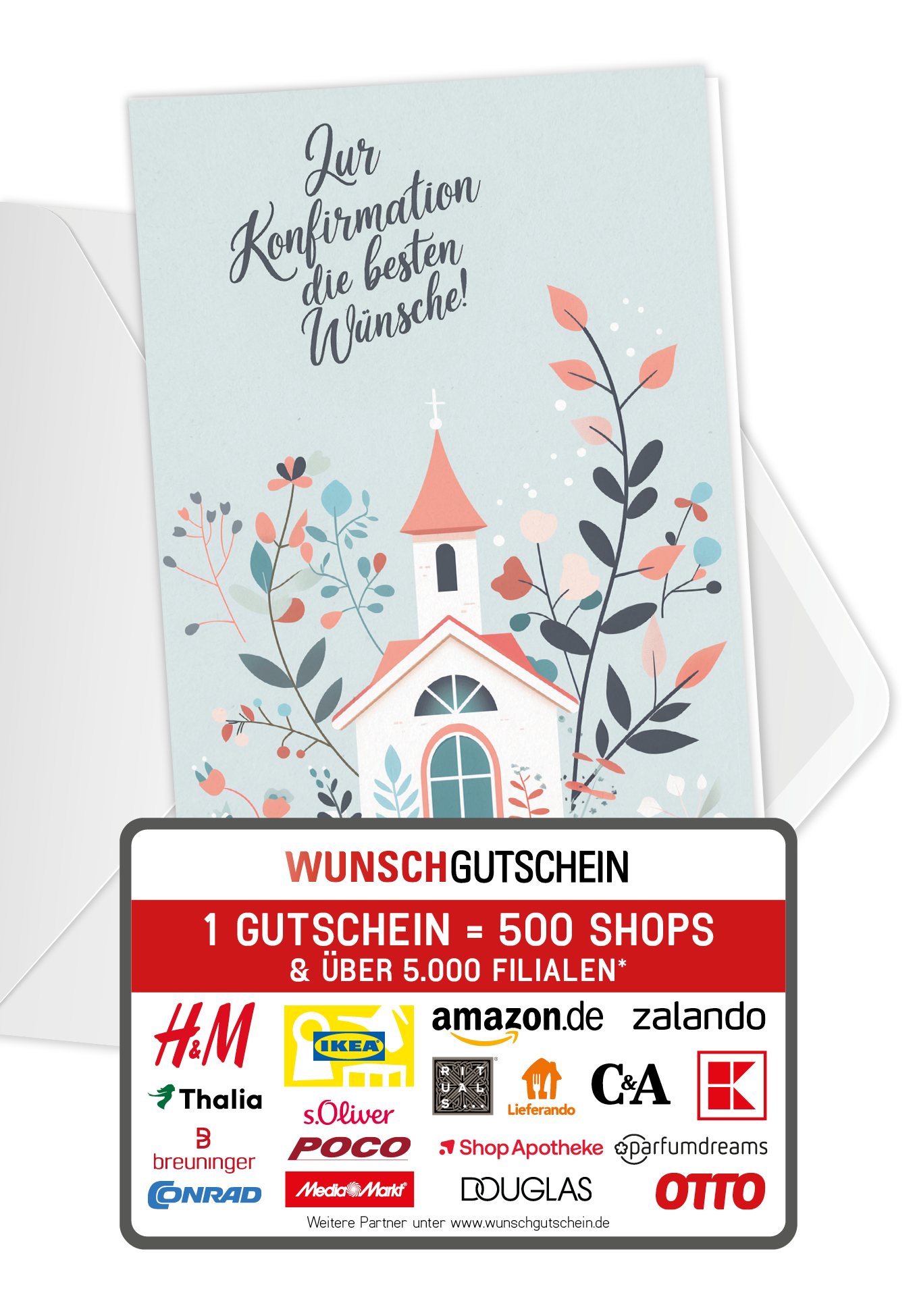 Zur Konfirmation - Kirche Rosa