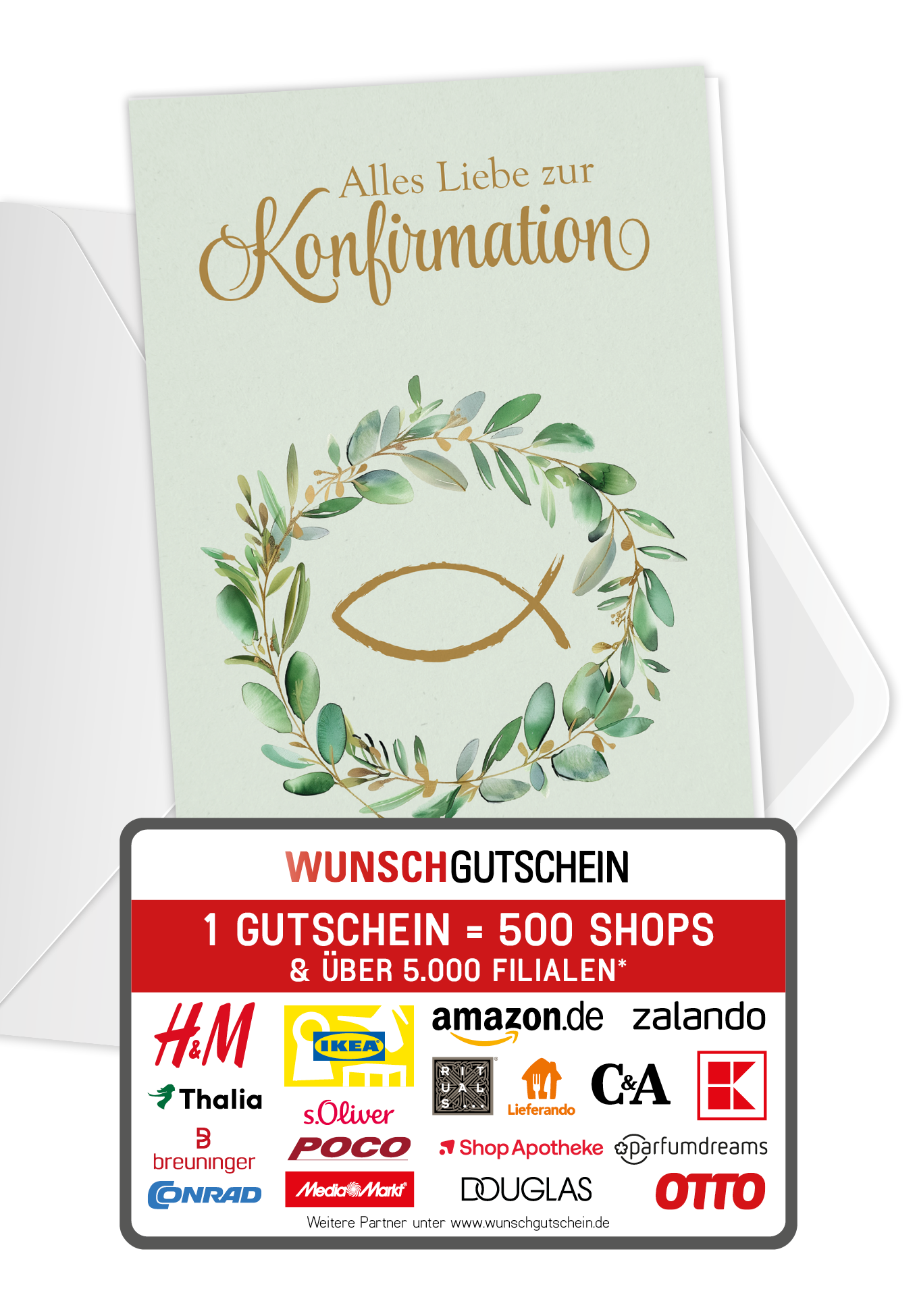 Zur Konfirmation - Kranz Fisch